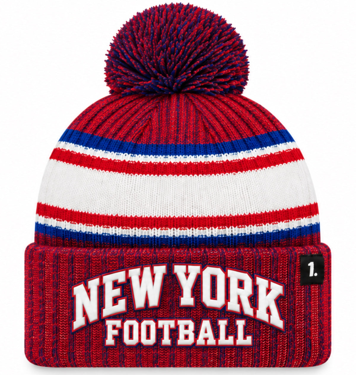 New York Football Red Pom